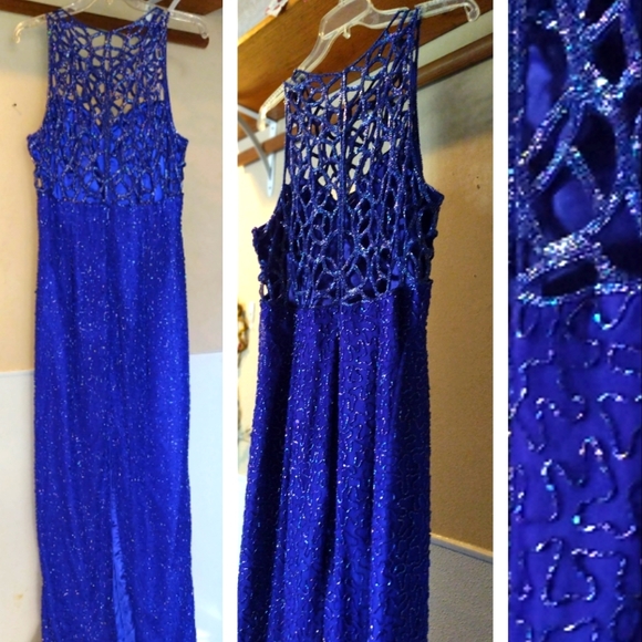 NWOT Royal Blue Holiday Dress. - Picture 3 of 10